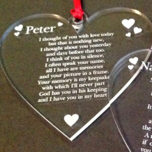 Memorial Acrylic Christmas tree decorations