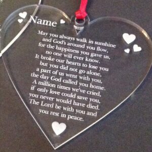 Memorial Acrylic Christmas tree decoration