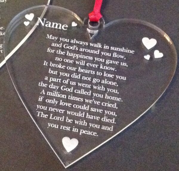 Memorial Acrylic Christmas tree decoration