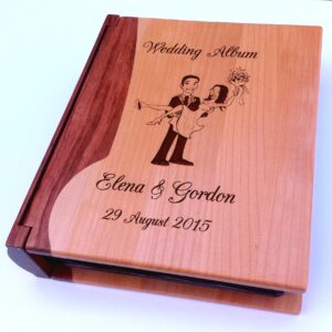 Maple and rosewood photo album