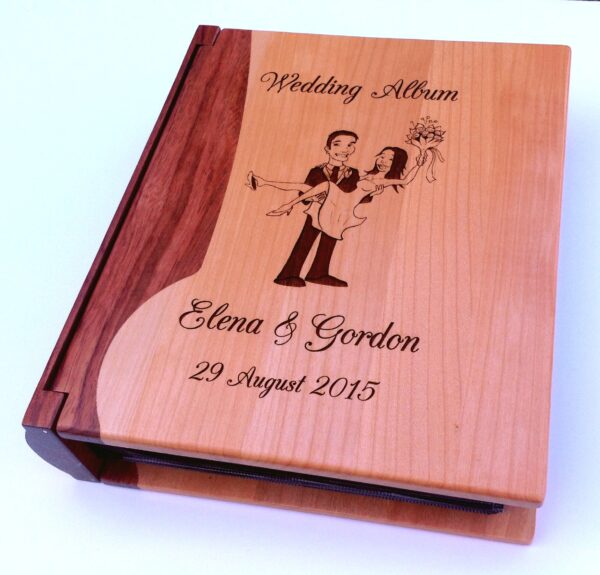 Maple and rosewood photo album