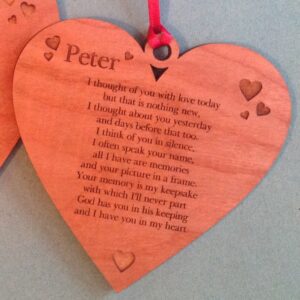 Memorial Wood Christmas tree decoration