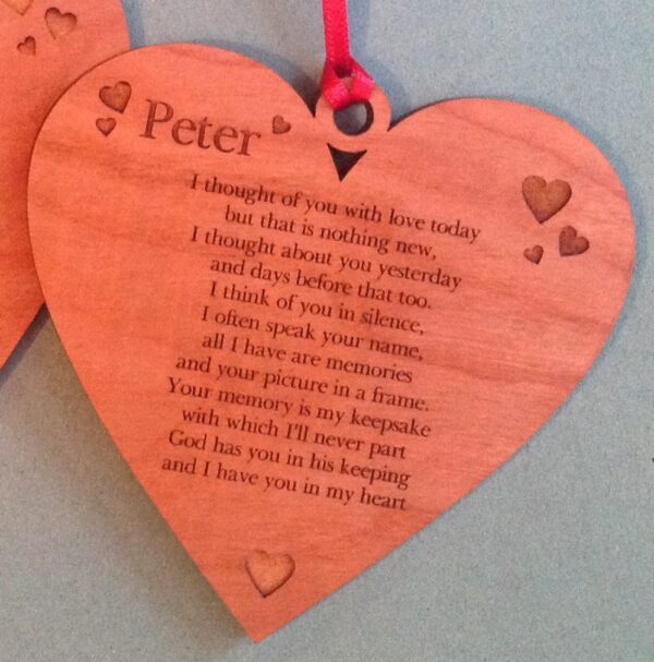 Memorial Wood Christmas tree decoration