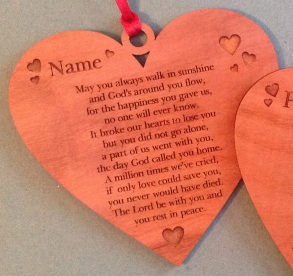 Memorial Wood Christmas tree decorations
