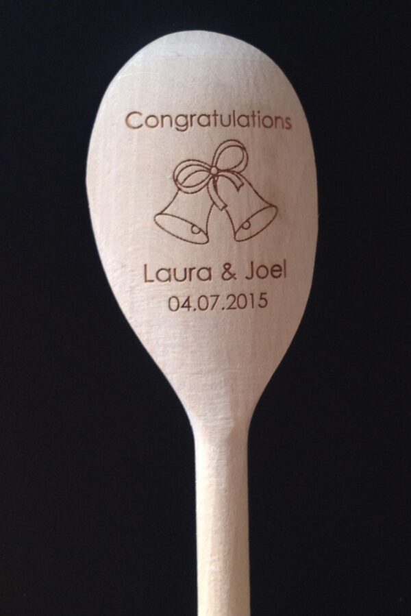 Engraved wooden spoon